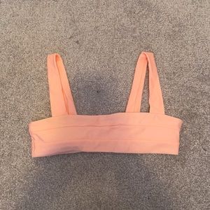 peach romwe bikini top